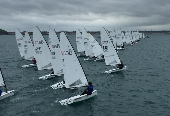 A mass start at the RS Aero UK Nationals at Weymouth in August © Alex Newton-Southon